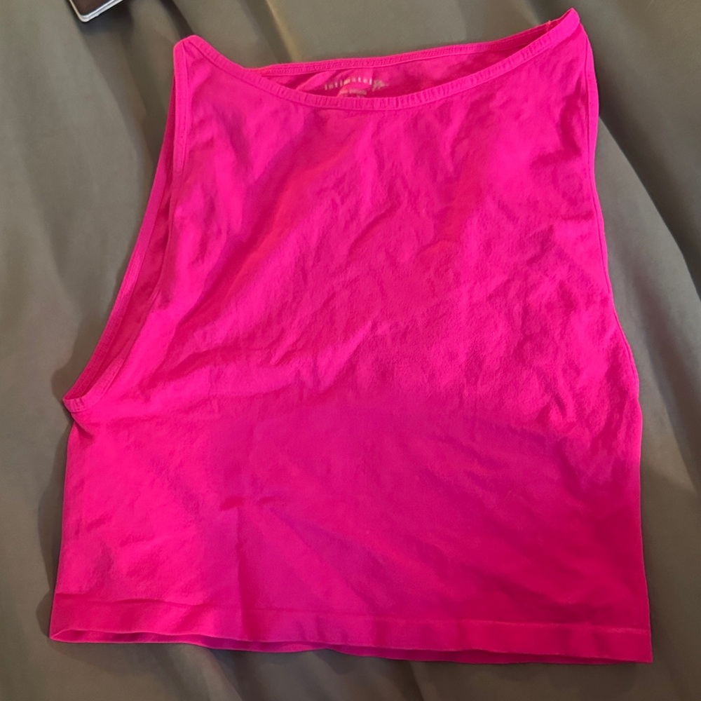 Free People Vibrant Pink Sleeveless Crop Top